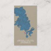 ORCHIDEEN-UND SCHMETTERLINGS-SAND-BLAU VISITENKARTE (Rückseite)