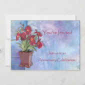 Orchideen und Wasserfarben Einladung (Vorderseite)