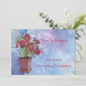 Orchideen und Wasserfarben Einladung (Stehend Vorderseite)
