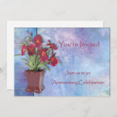 Orchideen und Wasserfarben Einladung (Vorne/Hinten)