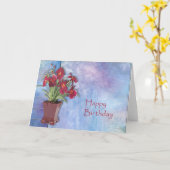 Orchideen und Wasserfarben Karte (Gelbe Blume)