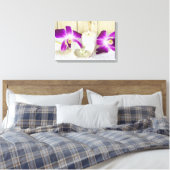 Orchideen und Wellness-Center-Kerze mit Muscheln Leinwanddruck (Insitu (Schlafzimmer))