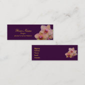 Orchideen-Visitenkarte Mini Visitenkarte (Vorne/Hinten)