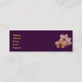 Orchideen-Visitenkarte Mini Visitenkarte (Rückseite)