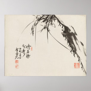 Orchideen von koreanischem Künstler Kim Eung-won Poster