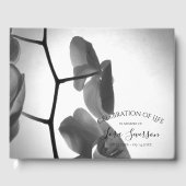 Orchideen zur Stammzelebrierung des Gedenkens an d Gästebuch (Vorderseite)