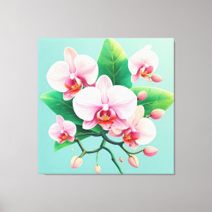 Orchideenblumenarrangement in Rosa Leinwanddruck