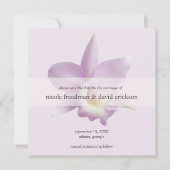 Orchideenblüte violett moderne Hochzeit speichern  Save The Date (Vorderseite)