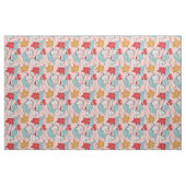 Orchideenblüten Blätter Stoff (Fat Quarter (45,7 x 55,9 cm))
