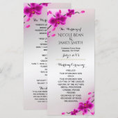 Orchideenblüten Elegantes Blumenhochzeitsprogramm Programm (Vorne/Hinten)