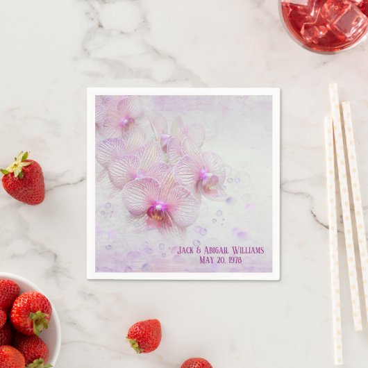 Orchideenblüten mit Blasen Serviette (Beispiel)