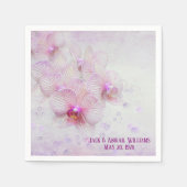 Orchideenblüten mit Blasen Serviette (Vorderseite)