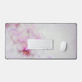 Orchideenblüten und Schmetterlinge Schreibtischunterlage (Tastatur & Maus)