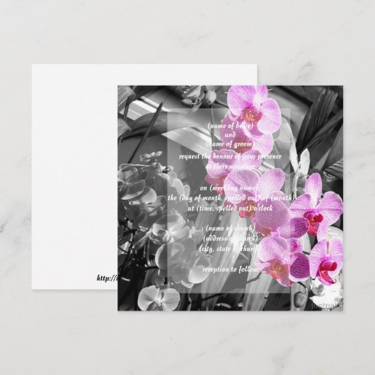 Orchideeneinladung Einladung (Vorne/Hinten)