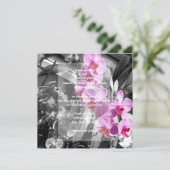 Orchideeneinladung Einladung (Stehend Vorderseite)