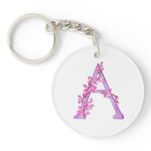 Orchideenfarbe Eine Monogramm Anushka-Name