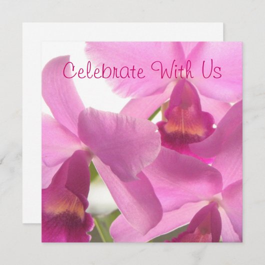 Orchideenfeiern/ Einladungen für alle Gelegenheite (Vorne/Hinten)