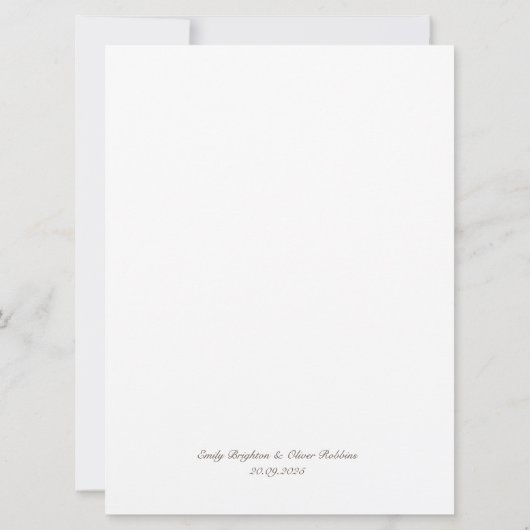 Orchideenflorale Hochzeitsfeiern Einladung (Rückseite)