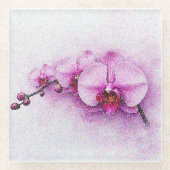 Orchideenhimmelsserenade Glasuntersetzer (Vorderseite)