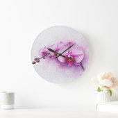 Orchideenhimmelsserenade Große Wanduhr (Zuhause)