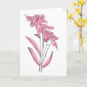 Orchideenkarte Karte (Gelbe Blume)