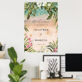 Orchideenleuchten Hochzeitsplakat Poster (Heimbüro)