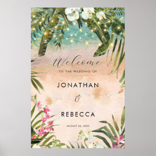 Orchideenleuchten Hochzeitsplakat Poster