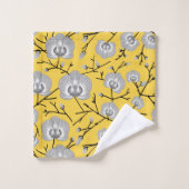 Orchideenmuster Badhandtuch Set (Waschlappen)