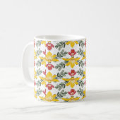 Orchideenmuster Kaffeetasse (Vorderseite Links)