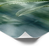 Orchideenpflanze in Rosa auf Bambushintergrund Poster (Ecke)