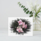 Orchideenrahmen 1 postkarte (Stehend Vorderseite)