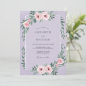 Orchideenrosa Blütenhochzeit Einladung (Stehend Vorderseite)