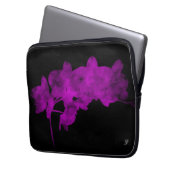 Orchideenschatten auf dunklem Hintergrund Laptopschutzhülle (Vorderseite Links)