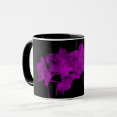 Orchideenschatten auf dunklem Hintergrund Tasse (Vorderseite Links)