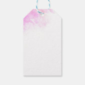 Orchideenstilisierte lila-rosa Brauereimarke Geschenkanhänger (Rückseite)