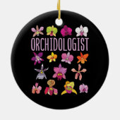 Orchidologe Orchid Lover Blume Gartenarbeit Keramik Ornament (Hinten)