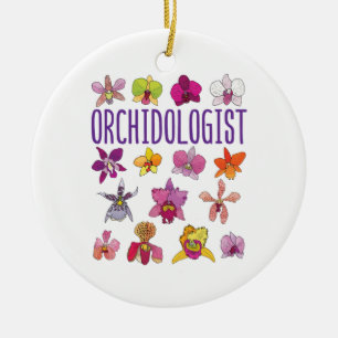 Orchidologe Orchid Lover Orchids Blumengarten Keramik Ornament
