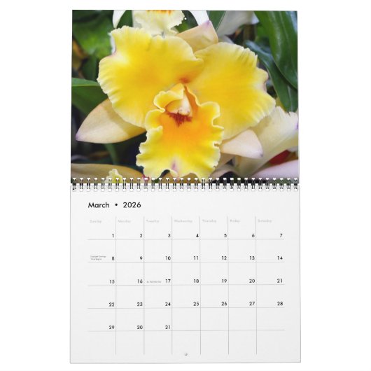 Orchids 2021 Calendar Kalender (Mär 2026)
