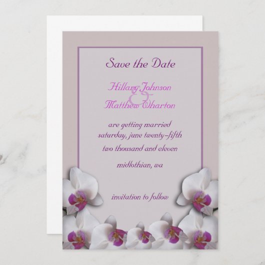 Orchids Ankündigung Datum freihalten (Vorne/Hinten)