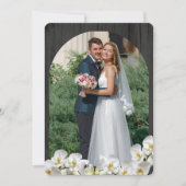 Orchids Black Wood Wedding Thank You Cards Einladung (Vorderseite)