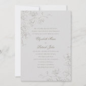 Orchids Bliss Elfenbein feierliche traditionelle H Einladung (Vorderseite)