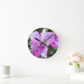 Orchids Blossom Runde Wanduhr (Zuhause)