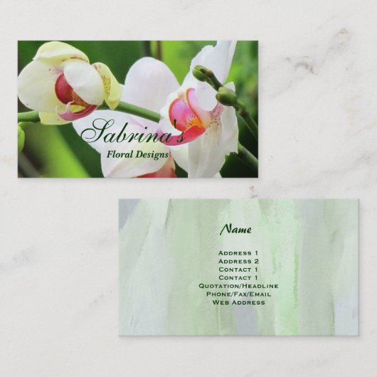 Orchids Blumendesign Business Cards Visitenkarte (Vorne/Hinten)