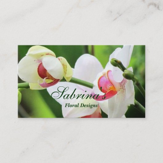Orchids Blumendesign Business Cards Visitenkarte (Vorderseite)