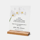 Orchids Celebration of Life Guest Book Acrylschild (Winkel)