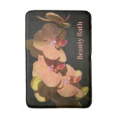 Orchids Coral Pink Fotografy Floral Black Badematte (Vorderseite Vertikal)