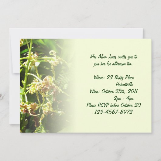 Orchids Einladung (Vorderseite)