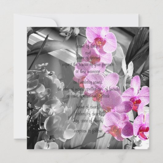 Orchids Einladung (Vorderseite)