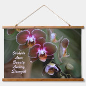 Orchids Exotic Maroon Flora Fotografisch Wandteppich Mit Holzrahmen (Vorne)