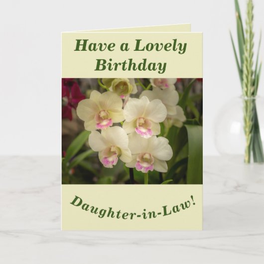 Orchids Floral Birthday Card für Schwager Karte (Vorderseite)